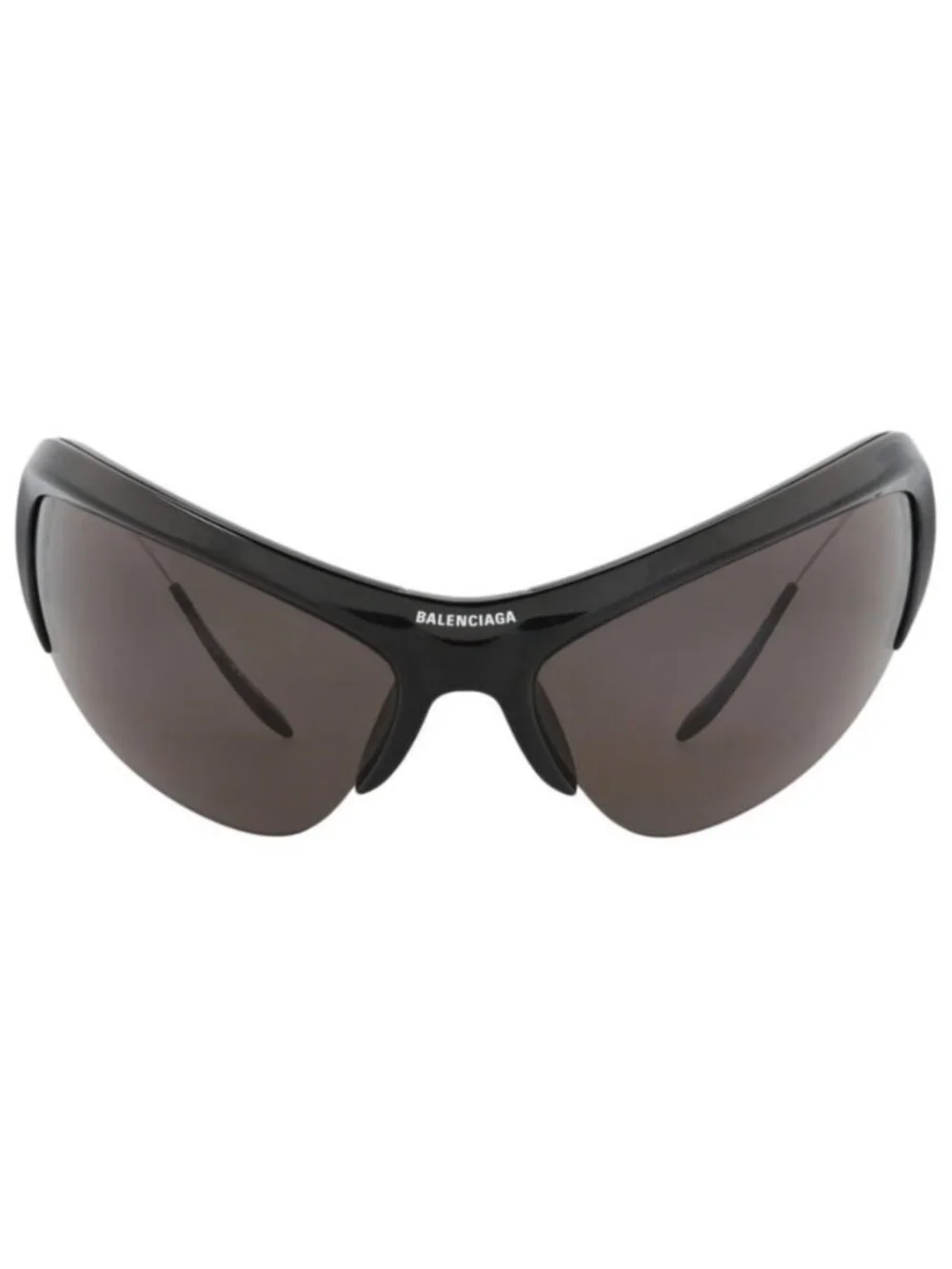 New Balenciaga Unisex Shield/Wrap Black Silver Grey Fashion Designer Sunglasses